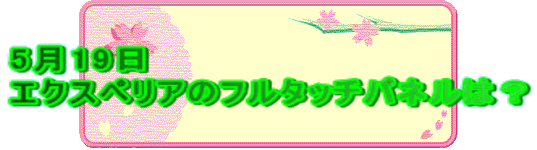 5��19�� �G�N�X�y���A�̃t���^�b�`�p�l���́H