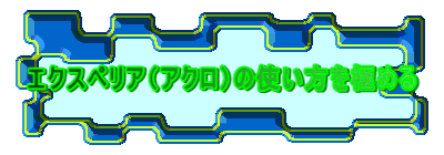 �G�N�X�y���A�i�A�N���j�̎g�������ɂ߂�
